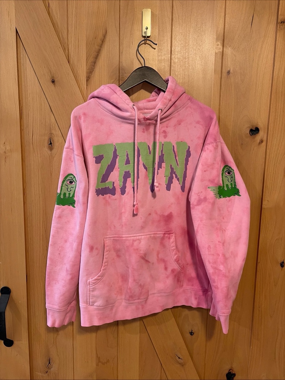 ZAYN Malik Slimy Alien Drip Hoodie Official Merch Sweatshirt Pink TieDye M